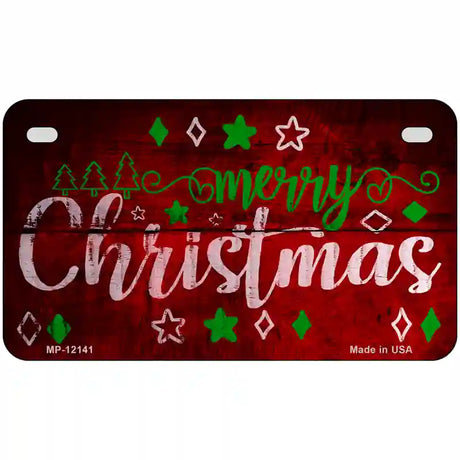 Merry Christmas Novelty Metal License Plate 7" x 4" (MP)