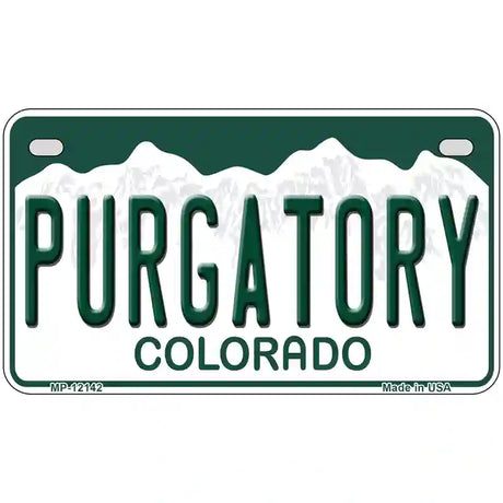 Purgatory Colorado Novelty Metal License Plate 7" x 4" (MP)