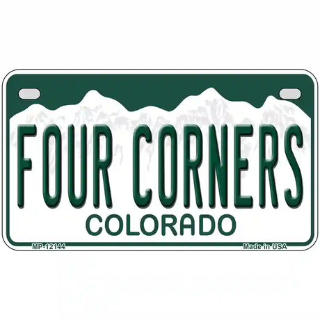 Four Corners Colorado Novelty Metal License Plate 7" x 4" (MP)