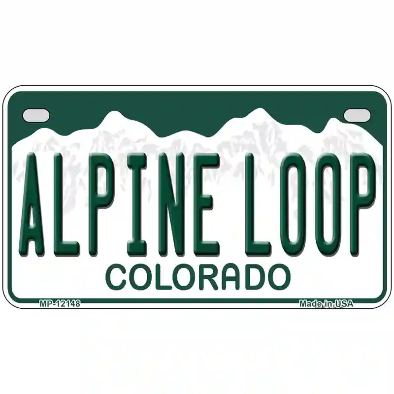 Alpine Loop Colorado Novelty Metal License Plate 7" x 4" (MP)