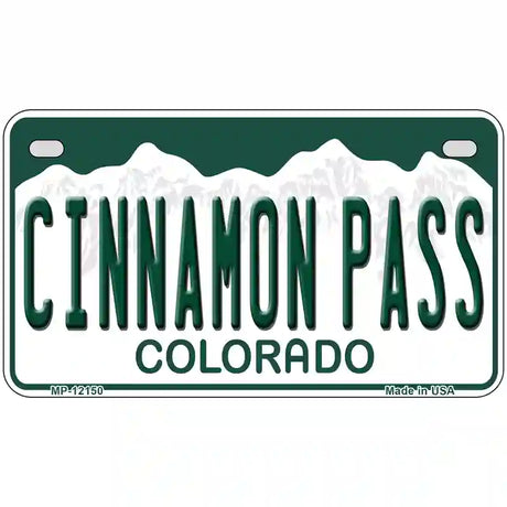 Cinnamon Pass Colorado Novelty Metal License Plate 7" x 4" (MP)