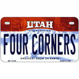 Utah Four Corners Novelty Metal License Plate 7" x 4" (MP)