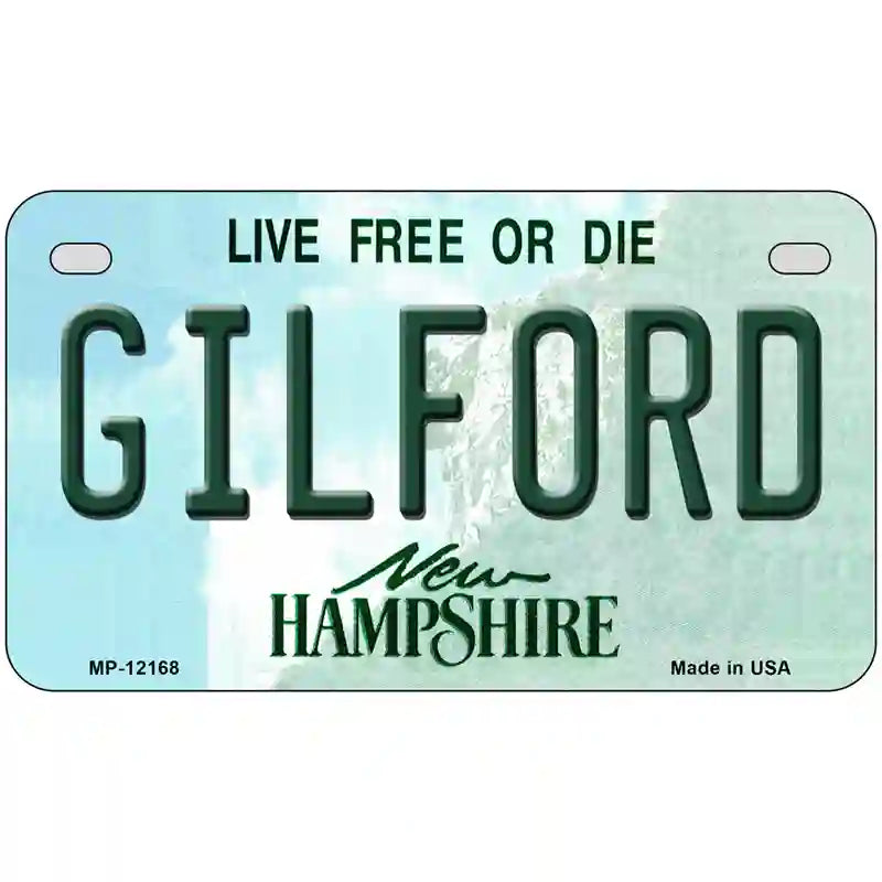 Gilford New Hampshire Novelty Metal License Plate 7" x 4" (MP)