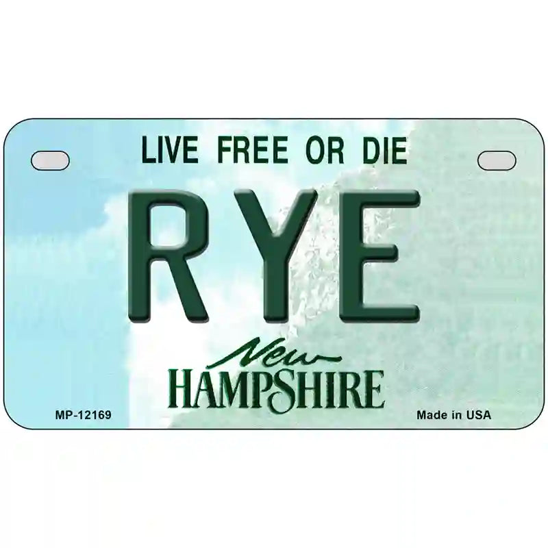 Rye New Hampshire Novelty Metal License Plate 7" x 4" (MP)