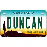 Duncan Arizona Novelty Metal License Plate 7" x 4" (MP)