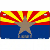 Bisbee Arizona Flag Novelty Metal License Plate 7" x 4" (MP)