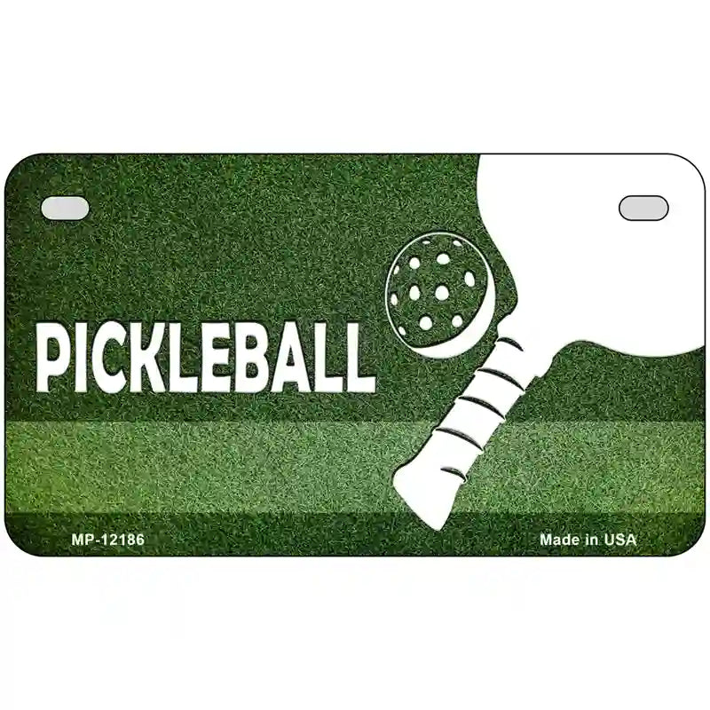 Pickleball Novelty Metal License Plate 7" x 4" (MP)