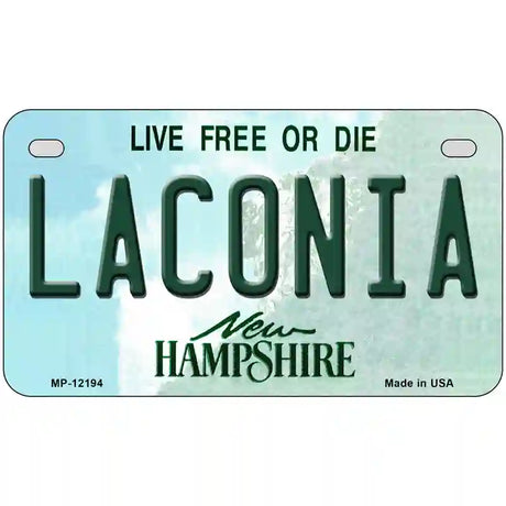 Laconia New Hampshire Novelty Metal License Plate 7" x 4" (MP)