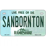 Sanbornton New Hampshire Novelty Metal License Plate 7" x 4" (MP)