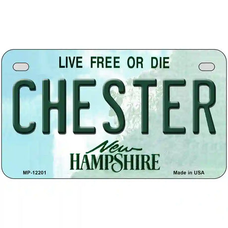 Chester New Hampshire Novelty Metal License Plate 7" x 4" (MP)