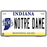 Notre Dame Indiana Novelty Metal License Plate 7" x 4" (MP)