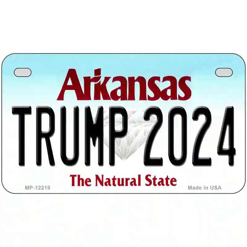 Trump 2024 Arkansas Novelty Metal License Plate