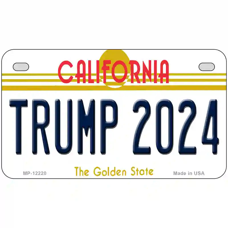 Trump 2024 California Novelty Metal License Plate