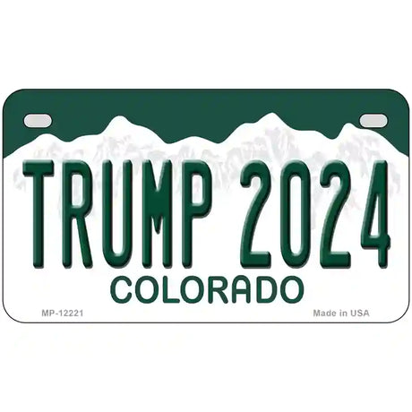 Trump 2024 Colorado Novelty Metal License Plate 7" x 4" (MP)