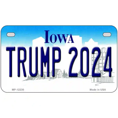 Trump 2024 Iowa Novelty Metal License Plate 7" x 4" (MP)