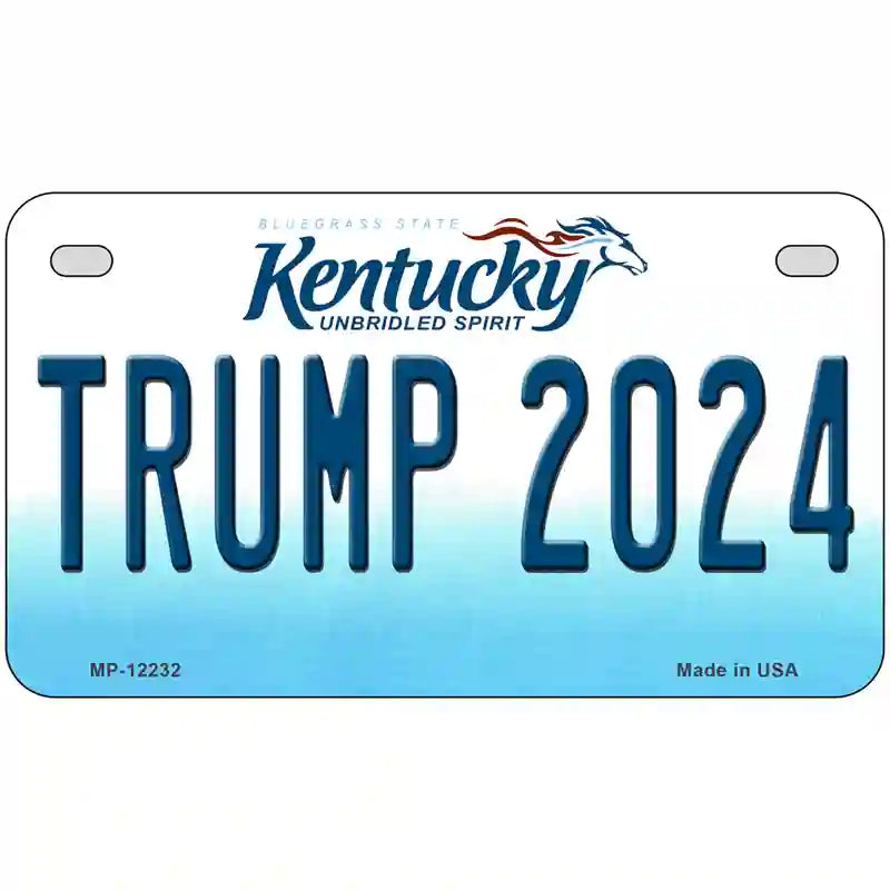 Trump 2024 Kentucky Novelty Metal License Plate 7" x 4" (MP)