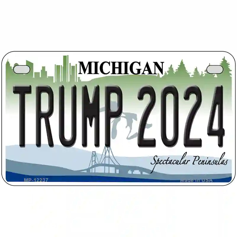 Trump 2024 Michigan Novelty Metal License Plate