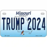 Trump 2024 Missouri Novelty Metal License Plate 7" x 4" (MP)