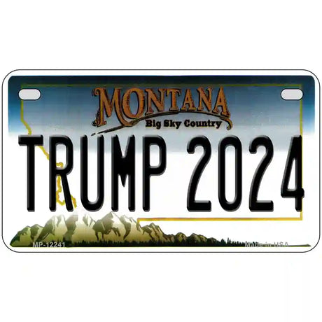 Trump 2024 Montana Novelty Metal License Plate 7" x 4" (MP)