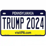 Trump 2024 Pennsylvania Novelty Metal License Plate 7" x 4" (MP)