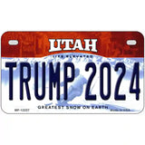 Trump 2024 Utah Novelty Metal License Plate 7" x 4" (MP)