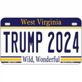 Trump 2024 West Virginia Novelty Metal License Plate