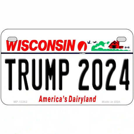 Trump 2024 Wisconsin Novelty Metal License Plate