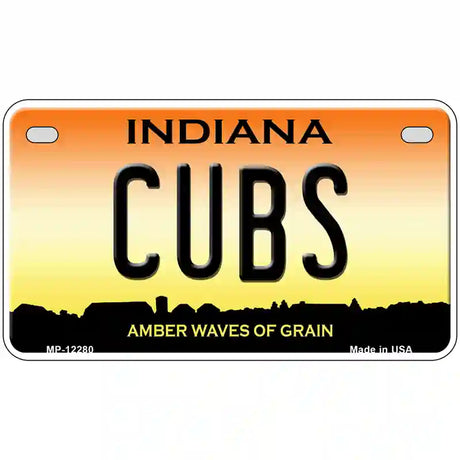 Cubs Indiana Novelty Metal License Plate 7" x 4" (MP)