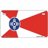 Wichita Flag Novelty Metal License Plate 7" x 4" (MP)