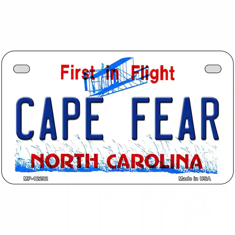 North Carolina Cape Fear Novelty Metal License Plate 7" x 4" (MP)