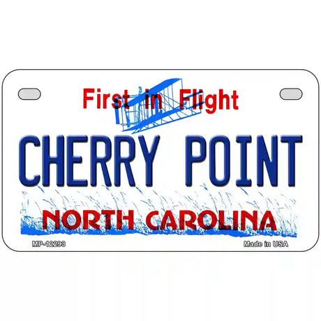 North Carolina Cherry Point Novelty Metal License Plate 7" x 4" (MP)