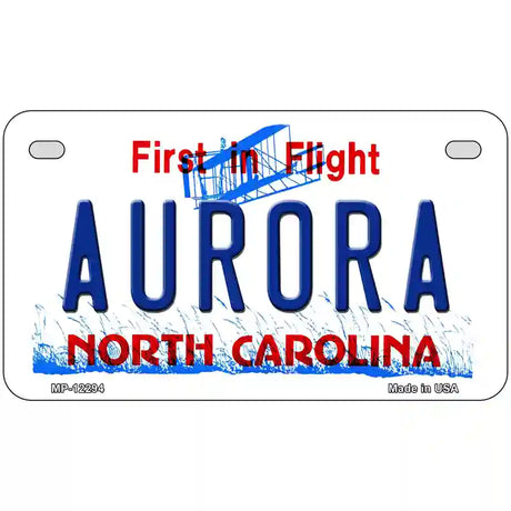 North Carolina Aurora Novelty Metal License Plate 7" x 4" (MP)