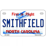 North Carolina Smithfield Novelty Metal License Plate 7" x 4" (MP)