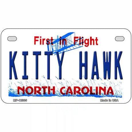 North Carolina Kitty Hawk Novelty Metal License Plate 7" x 4" (MP)