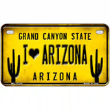 I love Arizona Novelty Metal License Plate 7" x 4" (MP)