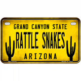 Arizona Rattle Snakes Novelty Metal License Plate 7" x 4" (MP)