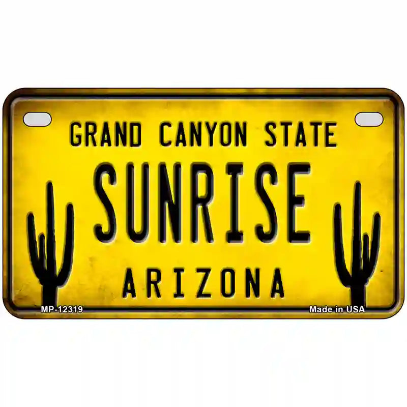 Arizona Sunrise Novelty Metal License Plate 7" x 4" (MP)