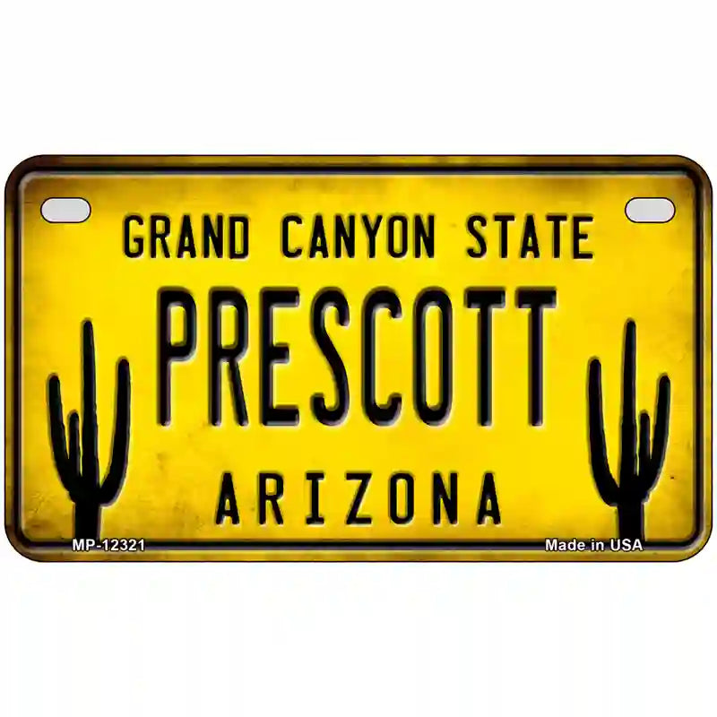 Arizona Prescott Novelty Metal License Plate 7" x 4" (MP)