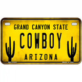 Arizona Cowboy Novelty Metal License Plate 7" x 4" (MP)