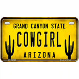 Arizona Cowgirl Novelty Metal License Plate 7" x 4" (MP)