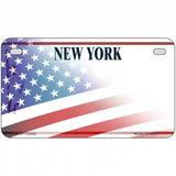 New York Liberty Plate American Flag Novelty Metal License Plate 7" x 4" (MP)