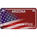 Arizona with American Flag Novelty Metal License Plate LP-12471 7" x 4" (MP)