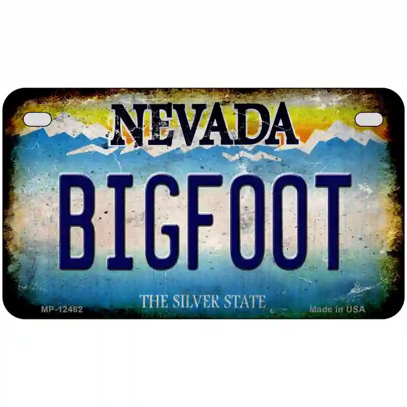 Bigfoot Nevada Novelty Metal License Plate 7" x 4" (MP)