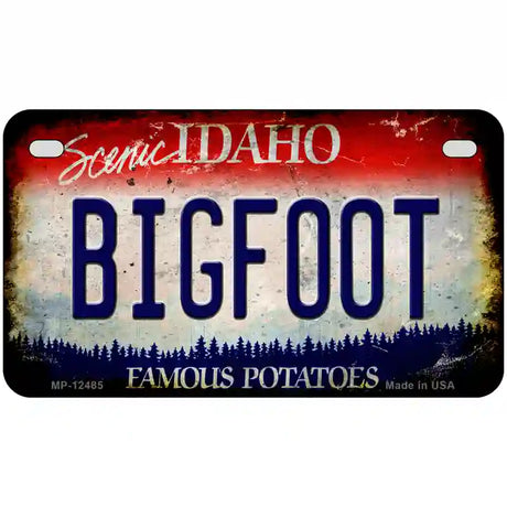 Bigfoot Idaho Novelty Metal License Plate 7" x 4" (MP)