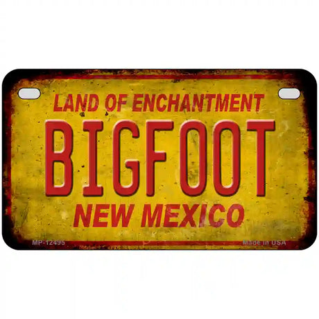 Bigfoot New Mexico Novelty Metal License Plate 7" x 4" (MP)