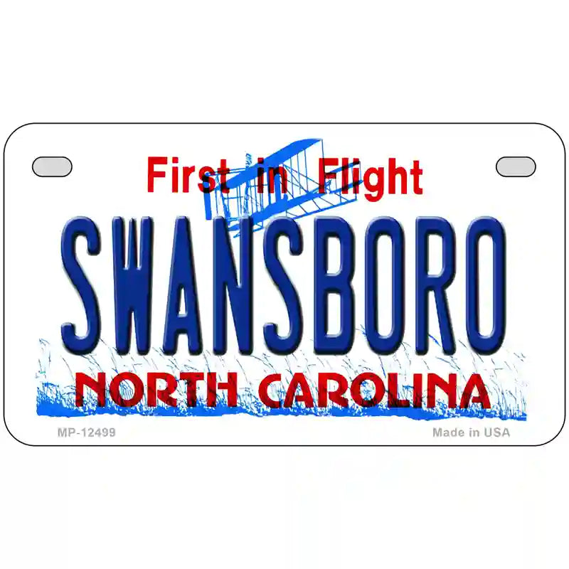 Swansboro North Carolina Novelty Metal License Plate 7" x 4" (MP)