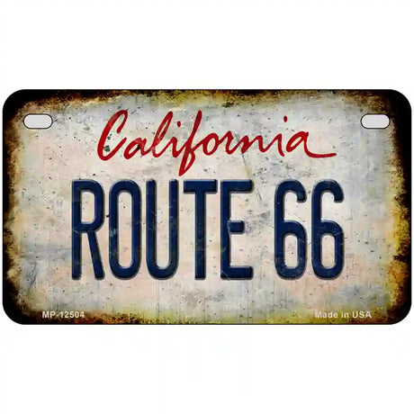 Route 66 California Novelty Metal License Plate 7" x 4" (MP)