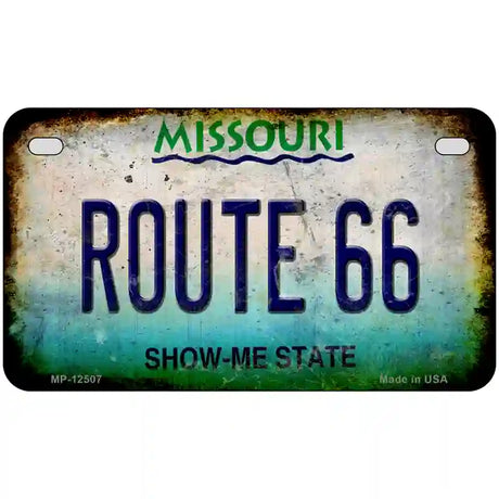 Route 66 Missouri Novelty Metal License Plate 7" x 4" (MP)