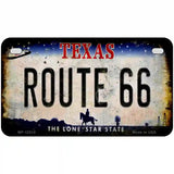 Route 66 Texas Novelty Metal License Plate 7" x 4" (MP)