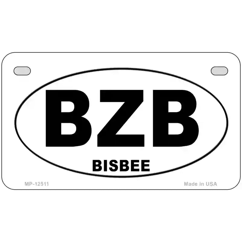 BZB Bisbee Arizona Novelty Metal License Plate 7" x 4" (MP)